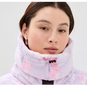 New! BOGNER Fire+Ice x LoveShackFancy Arian Cold Weather Neck Gaiter in Hibiscus